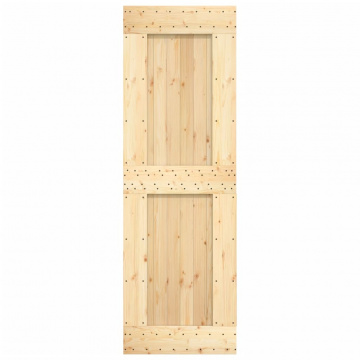 Ușă glisantă cu set de feronerie 70x210 cm, lemn masiv de pin - Img 4