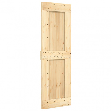 Ușă glisantă cu set de feronerie 70x210 cm, lemn masiv de pin - Img 3