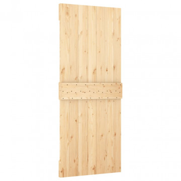 Ușă glisantă cu set de feronerie 85x210 cm, lemn masiv de pin - Img 8