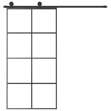 Ușă glisantă cu set feronerie 102,5x205 cm sticlă ESG/aluminiu - Img 3