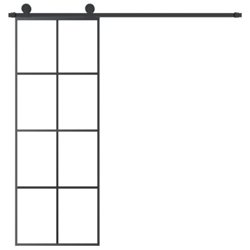 Ușă glisantă cu set feronerie, 76x205 cm, sticlă ESG/aluminiu - Img 3