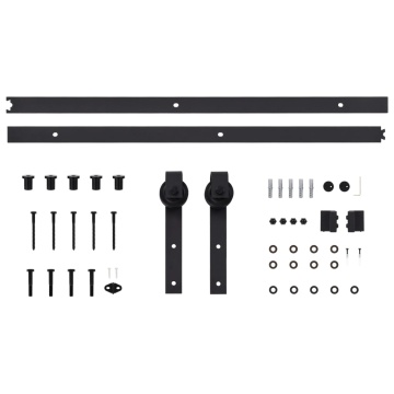 Ușă glisantă cu set feronerie, 80x210 cm, lemn masiv de pin - Img 7
