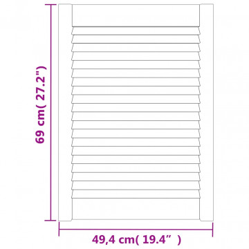 Ușă lamelară, 69x49,4 cm, lemn masiv de pin - Img 5