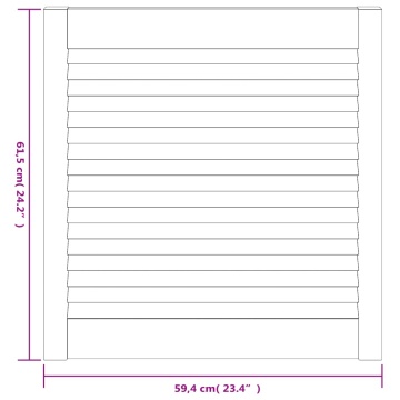 Uși de dulap design lambriu 2 buc. 61,5x59,4 cm lemn masiv pin - Img 5