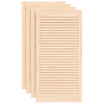 Uși de dulap design lambriu 4 buc. 99,3x49,4 cm lemn masiv pin - Img 2