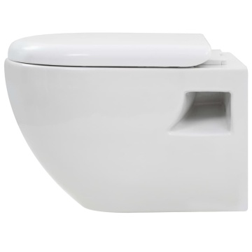 Vas toaletă suspendat cu rezervor încastrat înalt, ceramică - Img 7