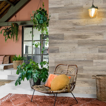 WallArt Panouri perete aspect de lemn, decolorat, stejar tip hambar - Img 5