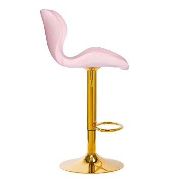 4Rico Bar Hocker QS-B15 roz catifea - Img 3