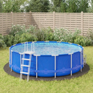 Acoperire geotextil piscină, gri deschis, Ø428 cm, poliester - Img 1