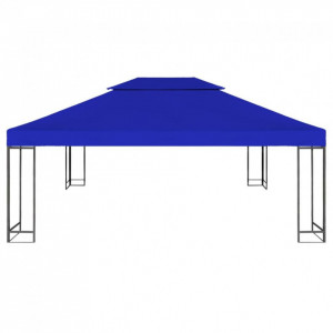Acoperiș de pavilion, 2 niveluri, albastru, 4 x 3 m, 310 g/m² - Img 2