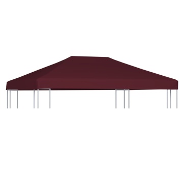 Acoperiș pentru pavilion, 310 g/m², roșu bordo, 3 x 4 m - Img 1