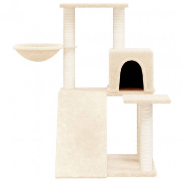 Ansamblu de pisici cu stâlpi din funie de sisal, crem, 82 cm - Img 3