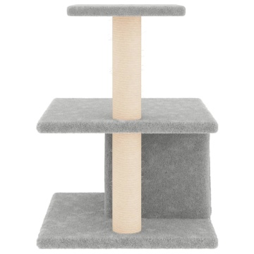 Ansamblu pisici cu stâlpi din funie sisal, gri deschis, 48 cm - Img 4