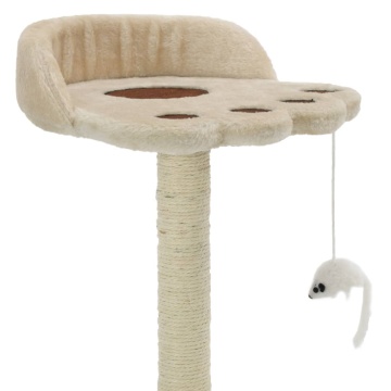 Ansamblu pisici, stâlpi funie sisal, bej și maro, 40 cm - Img 3