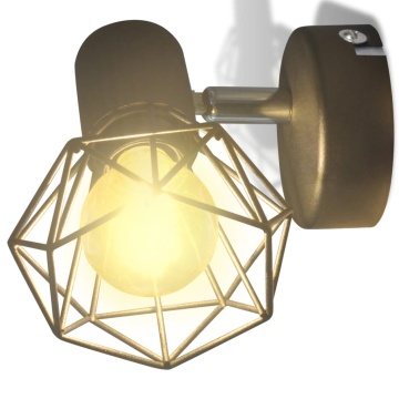 Aplice perete cadru sârmă, stil industrial, negru, bec cu filament LED - Img 8