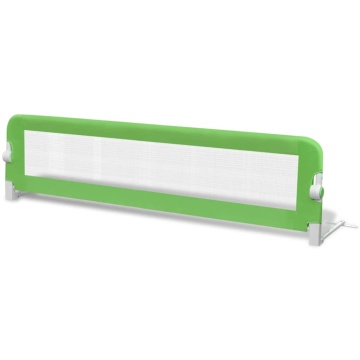 Balustradă de protecție pat copii, 2 buc., verde, 150x42 cm - Img 3