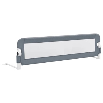Balustradă de protecție pat copii, gri, 120x42 cm, poliester - Img 2