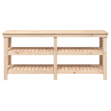 Banc de lucru, 181x50x80 cm, lemn masiv pin - Img 8