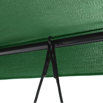 Bancă balansoar de grădină cu copertină, verde, oțel - Img 7