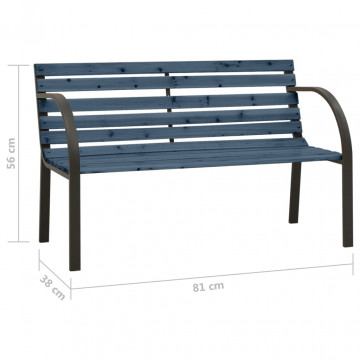 Bancă copii de grădină, gri, 81 cm, lemn de brad chinezesc - Img 5