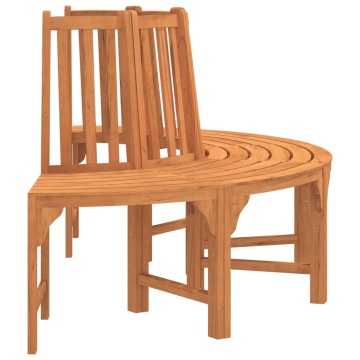 Bancă de copac semi-rotundă, Ø208 cm, lemn masiv de eucalipt - Img 4