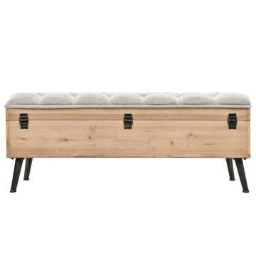Bancă de depozitare, 110 cm, lemn masiv de brad - Img 4