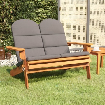 Bancă de grădină Adirondack cu perne 126 cm, lemn masiv acacia - Img 1