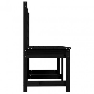 Bancă de grădină, negru, 157,5 cm, lemn masiv de pin - Img 7