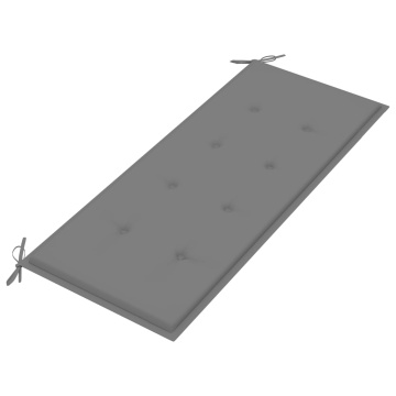 Bancă de grădină pliabilă cu pernă, 118 cm, bambus - Img 8