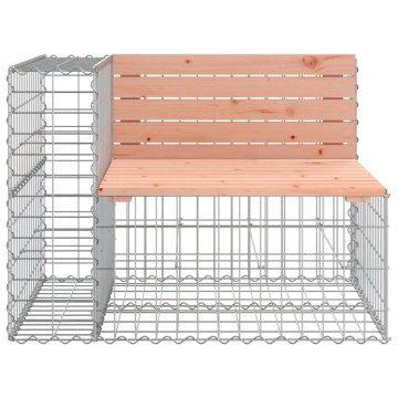 Bancă de grădină tip gabion 287x71x65,5 cm, lemn masiv Douglas - Img 4