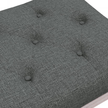 Bancă, gri închis, 110x40x49 cm, textil - Img 7