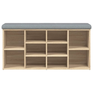 Bancă pentru pantofi stejar sonoma 102x32x50 cm lemn prelucrat - Img 8