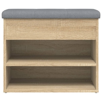 Bancă pentru pantofi stejar sonoma 62x32x50 cm lemn prelucrat - Img 5
