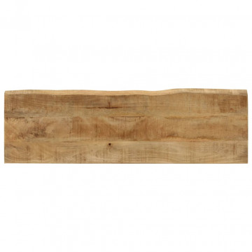 Banchetă cu margini naturale 105 cm, lemn masiv de mango - Img 8