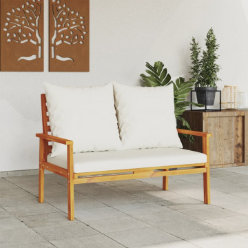 Banchetă de grădină cu pernă, 120 cm, lemn masiv de acacia - Img 3
