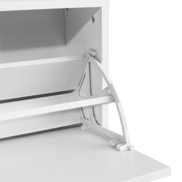 Banchetă de stocare pentru pantofi, 80x24x45 cm, alb - Img 6