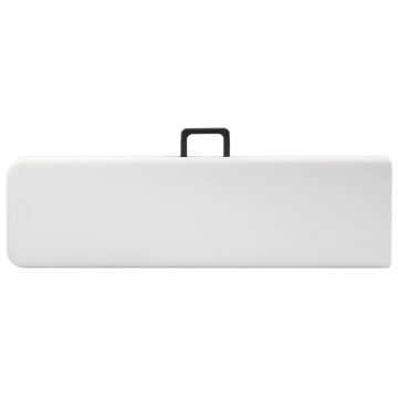 Bănci de grădină pliabile, 2 buc., alb, 180 cm, HDPE - Img 5
