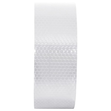 Banda reflectorizantă, alb, 5 cm x 20 m, PVC - Img 3