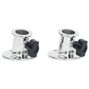 Baza rotundă tub barcă Bimini, 26 mm, 2 buc., oțel inoxidabil - Img 2