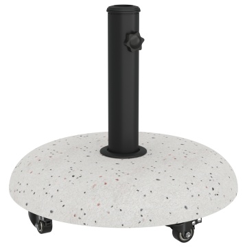 Bază Umbrelă Roți pentru Stâlpi de 37/42/52/58mm din Beton Alb - Img 2