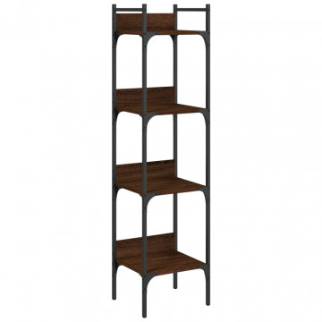Bibliotecă 4 niveluri stejar maro 35x30x138,5 cm lemn prelucrat - Img 2