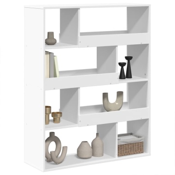 Bibliotecă, alb, 100x33x125,5 cm, lemn prelucrat - Img 3