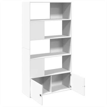 Bibliotecă, alb, 100x36x189 cm, lemn prelucrat - Img 5