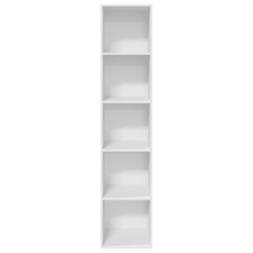 Bibliotecă, alb, 40x30x189 cm, lemn prelucrat - Img 4