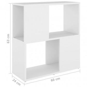 Bibliotecă, alb, 60 x 24 x 63 cm, PAL - Img 6