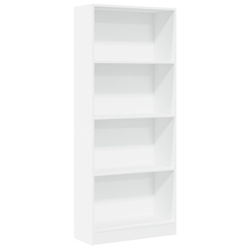 Bibliotecă, alb, 60x24x143 cm, lemn prelucrat - Img 2