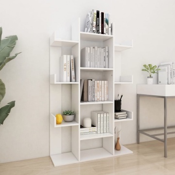 Bibliotecă, alb, 86x25,5x140 cm, PAL - Img 1