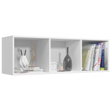 Bibliotecă/Comodă TV, alb, 36x30x114 cm, PAL - Img 6