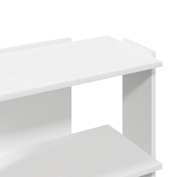 Bibliotecă cu 3 niveluri, alb 60x30x60 cm lemn prelucrat - Img 6