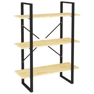 Bibliotecă cu 3 rafturi, 80x30x105 cm, lemn masiv de pin - Img 2
